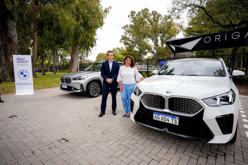 Ivana Dip, CEO de BMW Argentina y Leandro Larregina gerente de Ventas